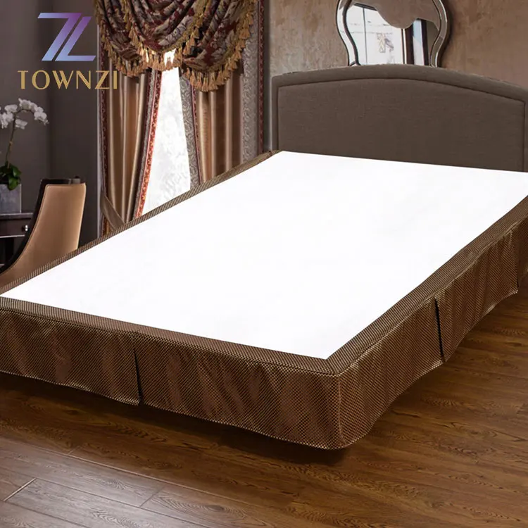 Wholesale Hotel Fitted Polyester cotton Jacquard Decorative King size Bed Skirts 