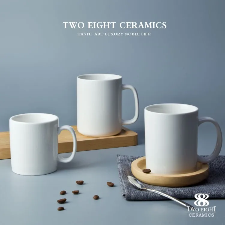 Cheap plain white coffee mug ceramic hotelware, white mugs wholesale