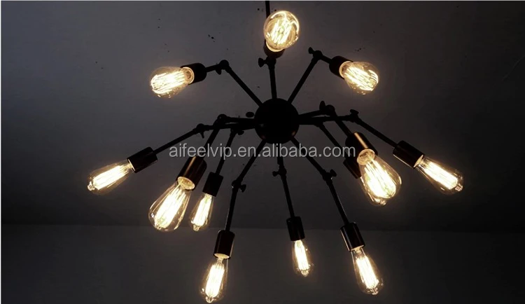 Creativity modern art deco adjustable contemporary sputnik chandelier lighting ceiling lamp