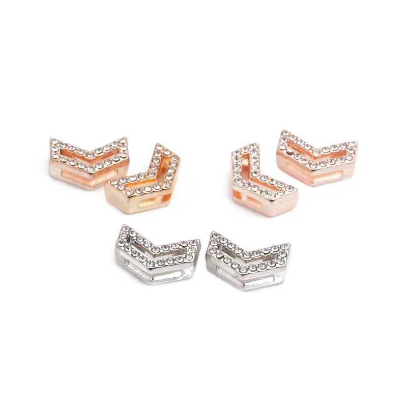 

New Fashion DIY Alloy Charms CZ Embed Slider for bracelets mesh Jewelry findings and Charms for Jewelry Making Slide Charms, Picture