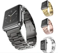 

Stainless Steel Durable Folding Metal Clasp Watch Strap Wristband Replacement Bracelet for Apple Watch4