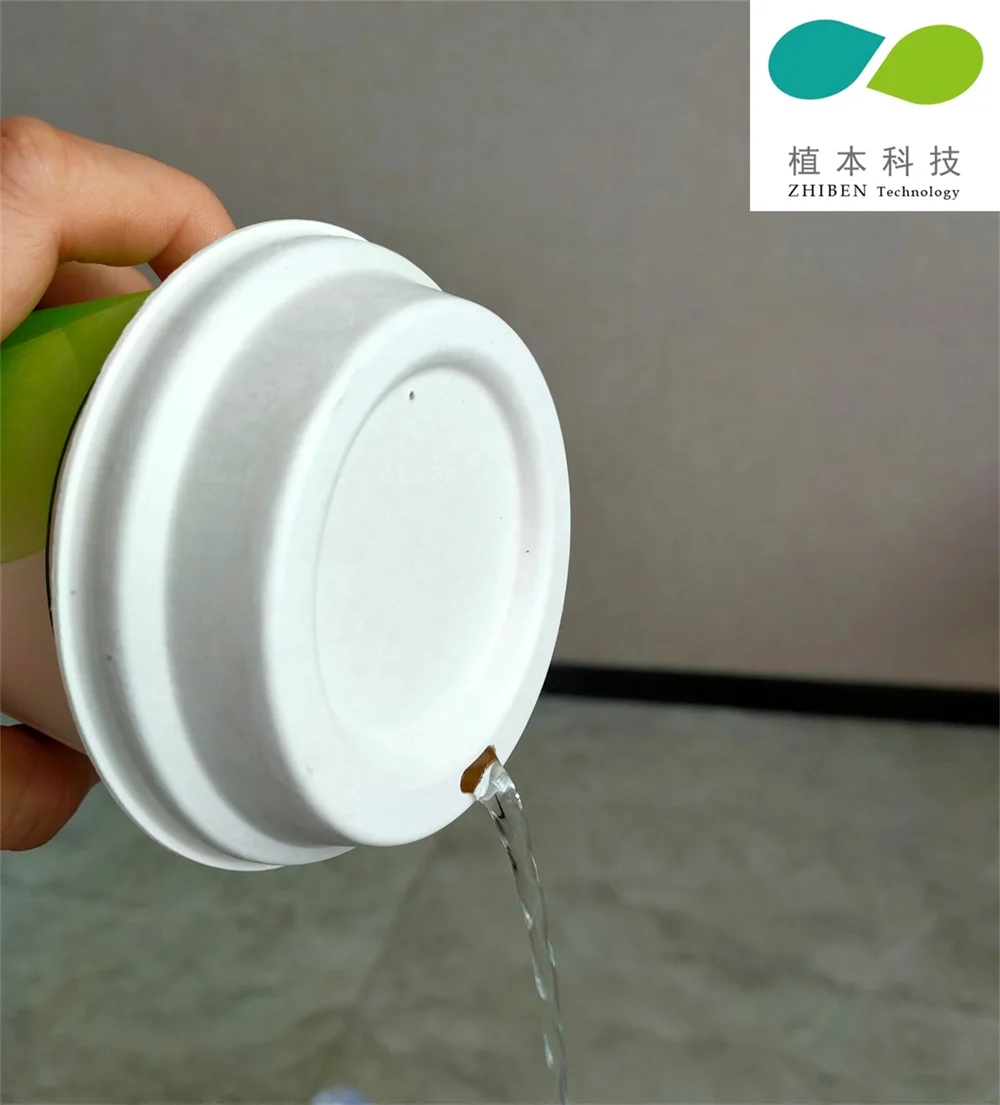 
100% Biodegradable Molded Eco Friendly Disposable Coffee Cup Lid 