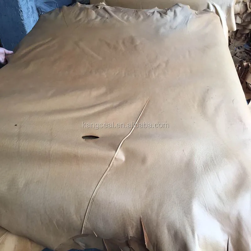 
Beige color stock sow pig grain leather, sow pig first layer, sow pig nappa leather, pig skin, genuine pig leather 
