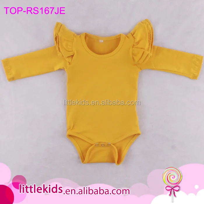 mustard baby romper