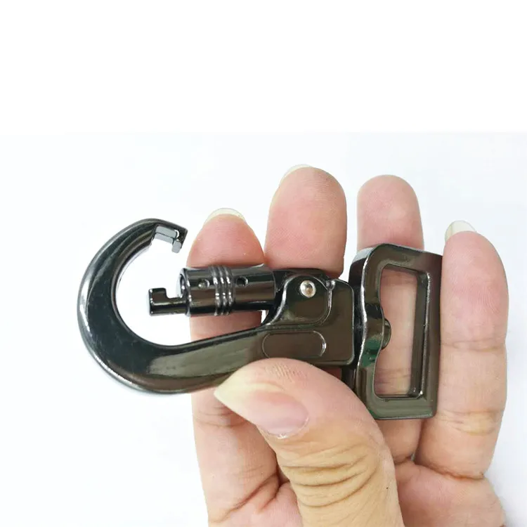 
Gun color snap hook alloy metal dog leash outdoor pet chain swivel snap hook with screw 