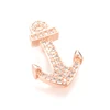 XULIN 7 Color Cubic Zirconia Connector Men Jewelry ECO-Friendly Anchor Shape Micro Pave Charm