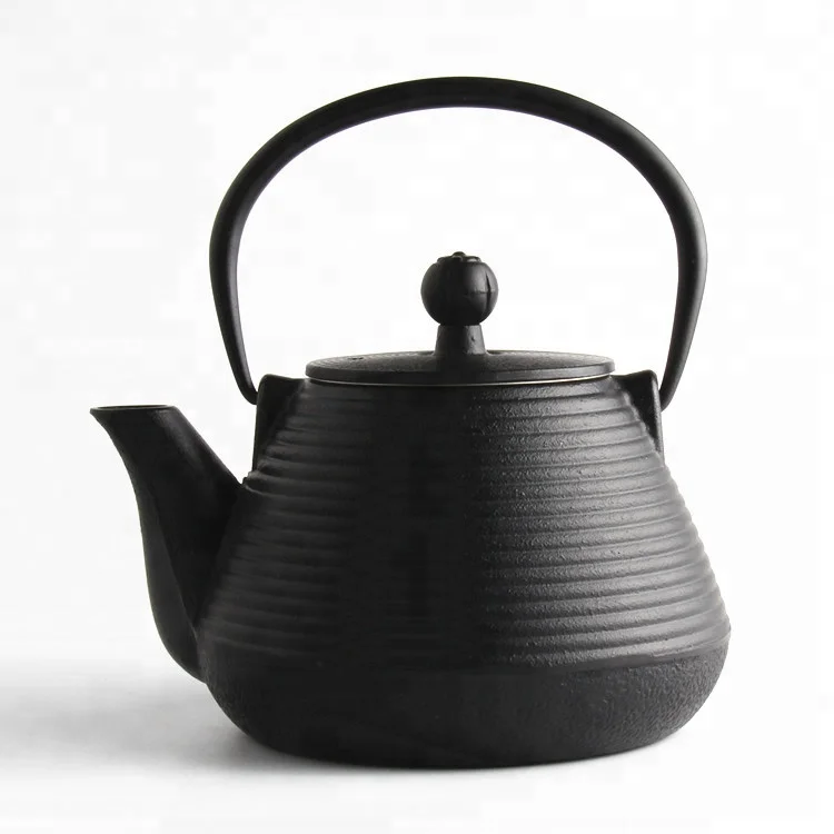 

Black Cast Iron Japanese Teapot With Tea Filter,Black Classic Pot And Tea Cup With saucer, Customize