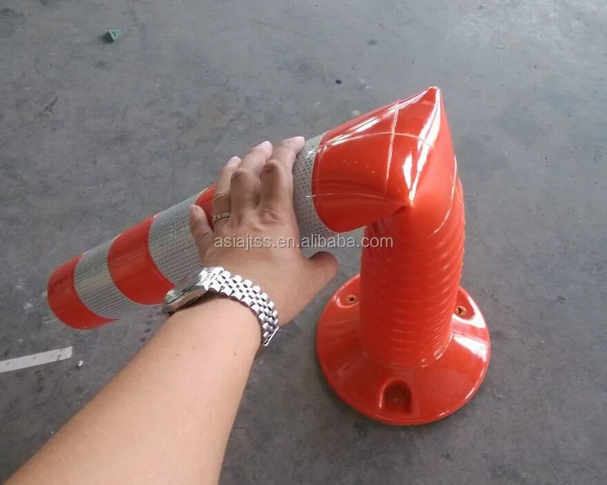 Installation firmly TPU plastic concrete traffic bollard