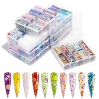 

10Pcs/Box Flowers Transfer Nail Foil