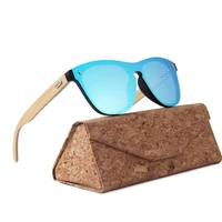 

One piece sunglasses man oem custom logo wooden bamboo sunglasses for women 2019