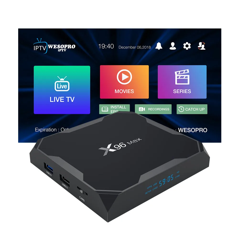

Android 8.1 TV Box X96 Max with S905X2 Arabic French Italy German Spain Netherlands Poland Belgium Sweden UK IPTV Subscription