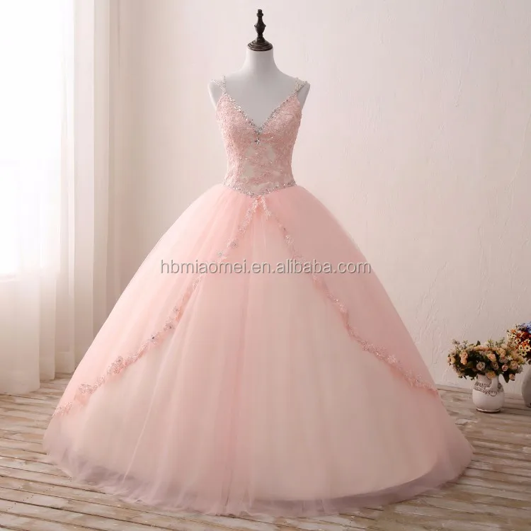 champagne colored ball gown