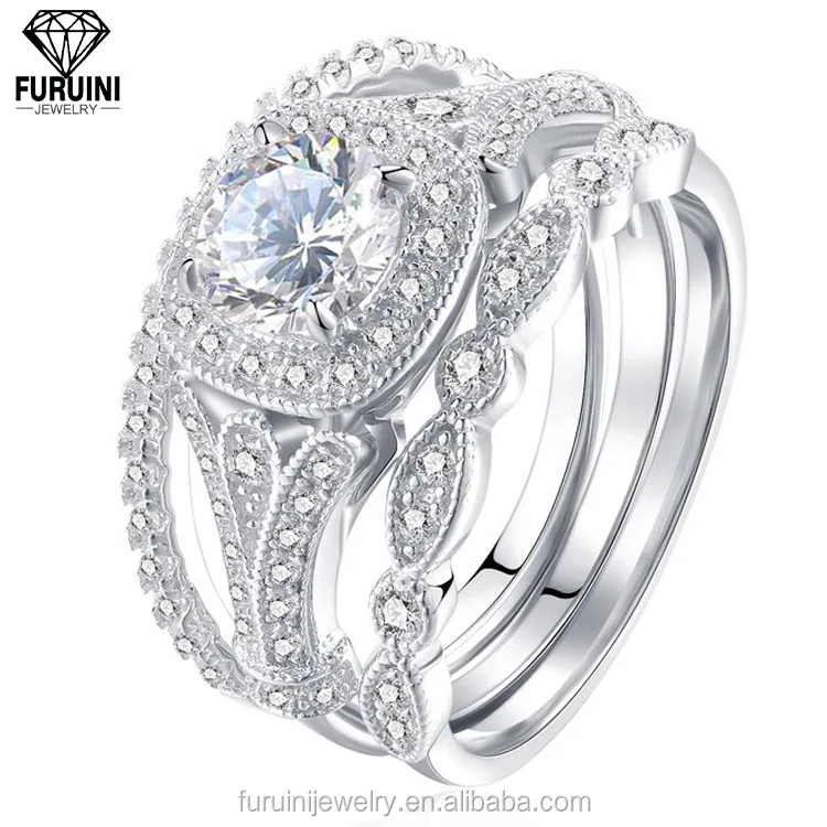 Gemmart 316 Stainless Steel Ring with Luxury cubic zirconia engagement rings ladies fashion rings