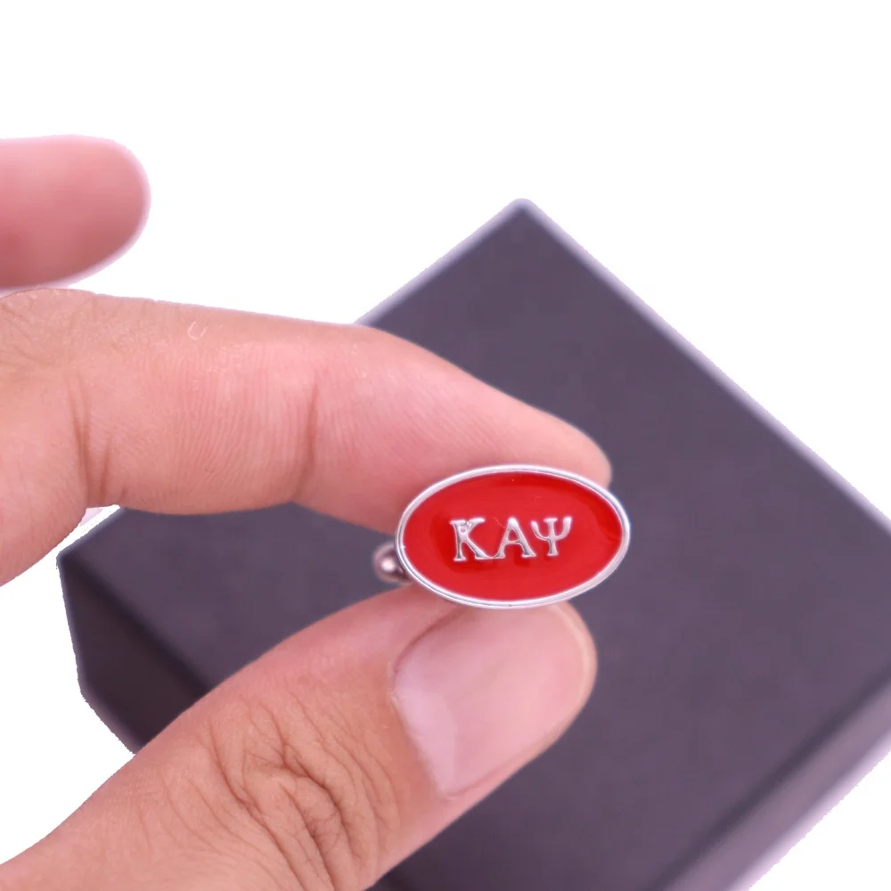 Custom Factory Metal Alloy Society Greek Letter Ka Alpha Psi Brother Fraternity Phi Beta Sigma Cuff Links Jewelry For Men