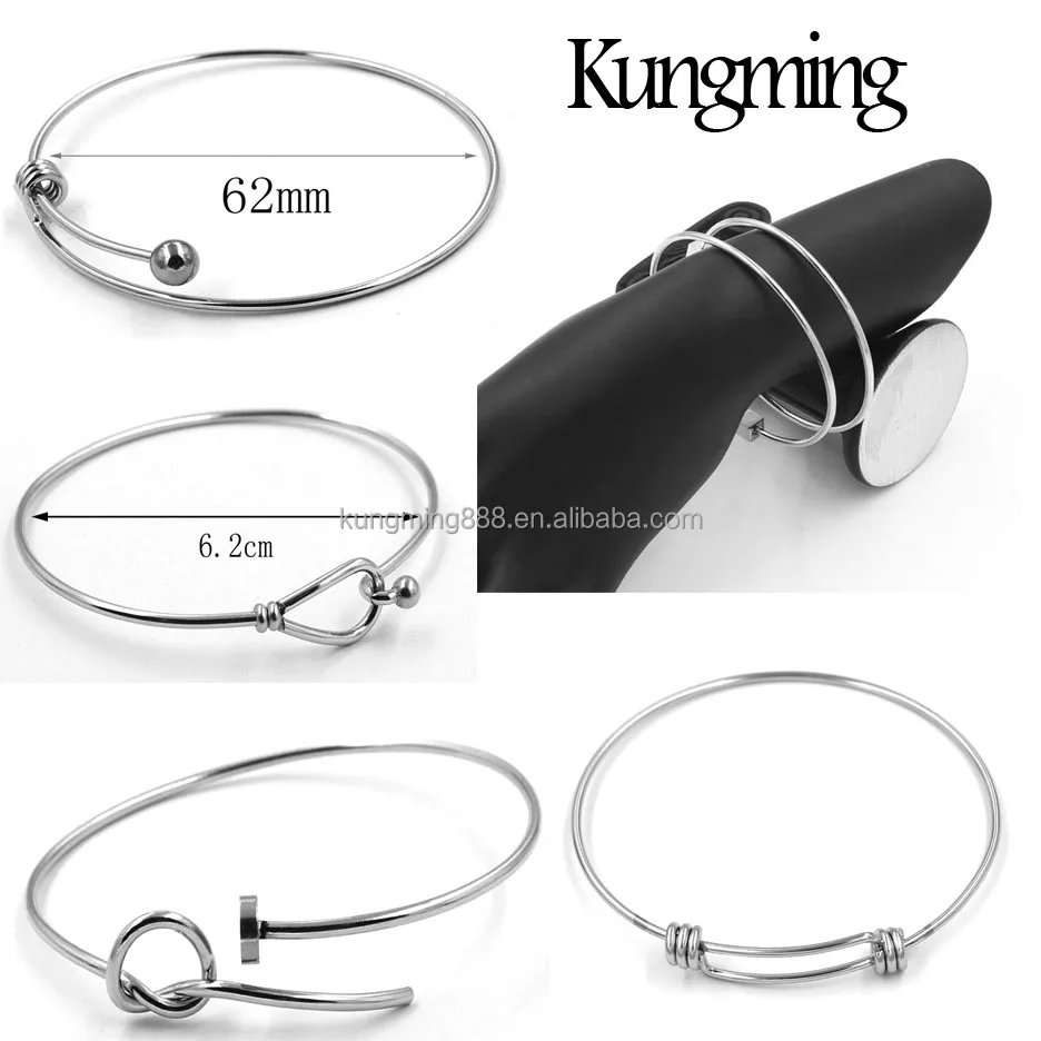 

2017 Fashion Design Stainless Simple Metal Cuff Adjustable Bracelet, Silver