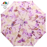 

QIFENG 8P-3710 8k 21inch colorful Dazzle custom pattern Customized logo 3 folding umbrella wholesale retail