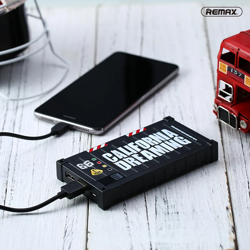 

Portable Container Design Double Usb Charger 10000mAh Power Bank, Black;white;blue;green