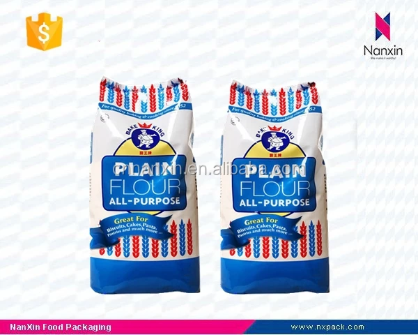 plastic food packaging bag flour packaging bag flat bottom pouch