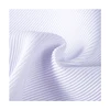 Custom yarn dyed clothing material white 1x1 rib knit fabric stretch mesh for knitwear