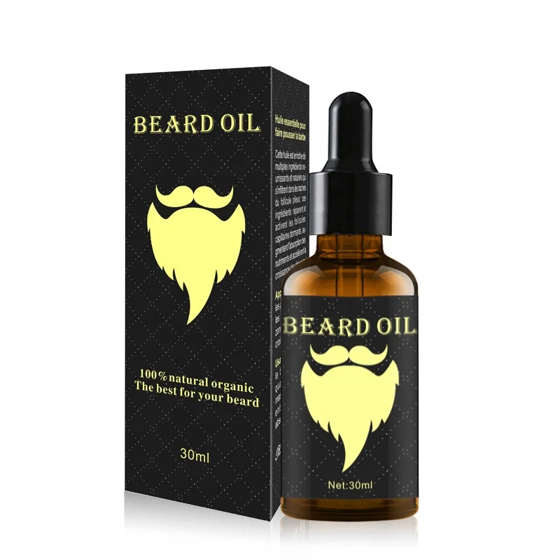

100% Natural Essential Oil Regrowth Beard Care Moisturizing Organic Beard Growth Oil for Men, Transparent