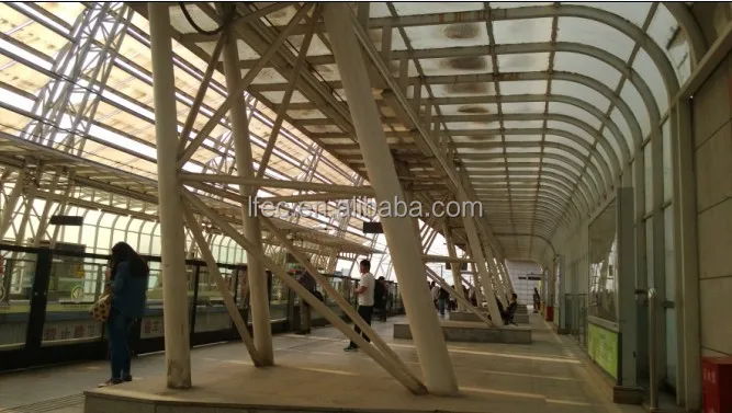 Customized space frame prefab steel roof trusses building