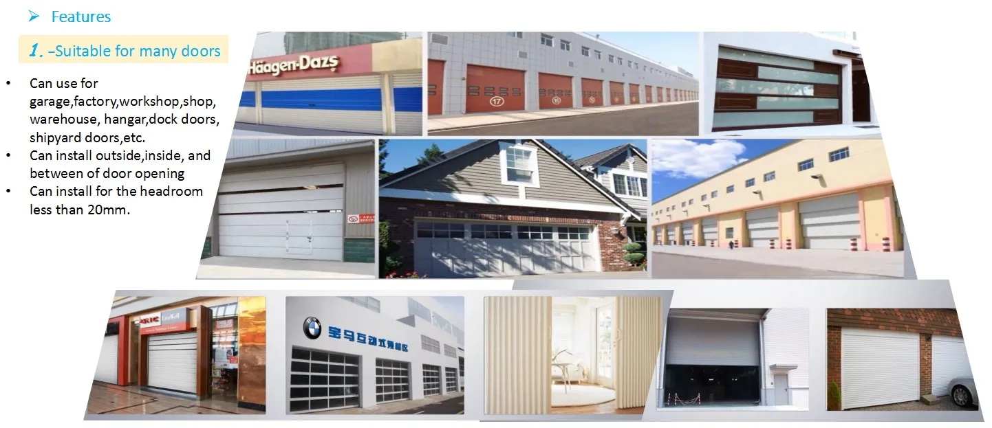 Automatic Steel Folding up shutter Industrial Stacking door