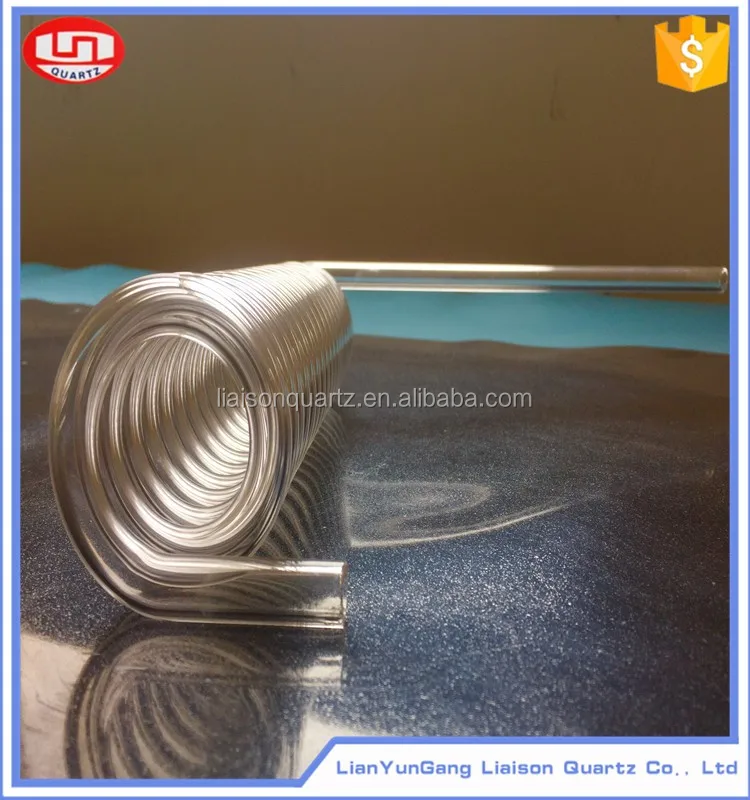 Custom Fused Silica Clear Spiral Quartz Tube/cilo Pipe For Heating