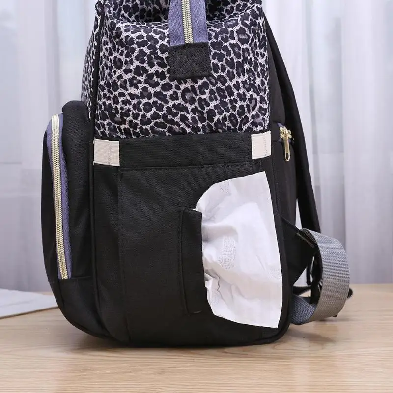 lequeen leopard diaper bag