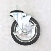 SS 4 Inch Shopping Cart Caster 100 MM m12 threaded stem swivel tpr caster