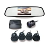 4.3 inch LCD HD Night Vision Camera rear view mirror monitor car video parking sensor system with 4 Sensors