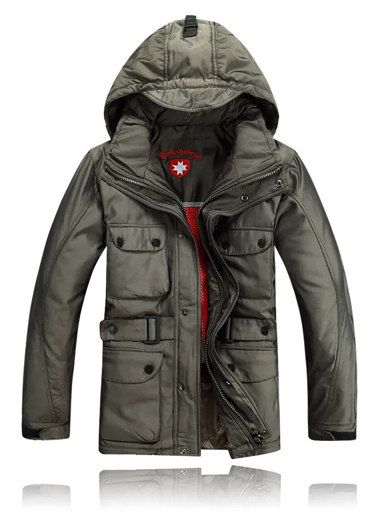 Swiss-100-authentic-man-winter-Coated-fabric-Army-down