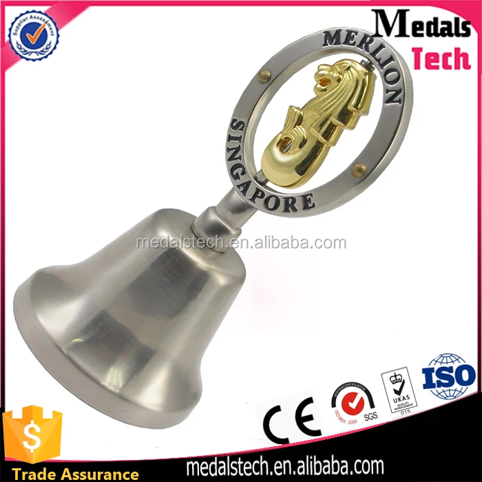 Custom 3D design silver zinc alloy small metal craft wedding souvenir bells