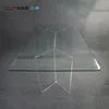 Modern glass clear acrylic office meeting conference console desk living room dining room table