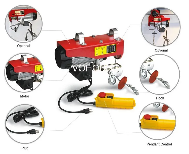 Pa 1200kg Hgs-b Micro Electric Hoist - Buy Mini Hoist With Trolley,Hgs ...