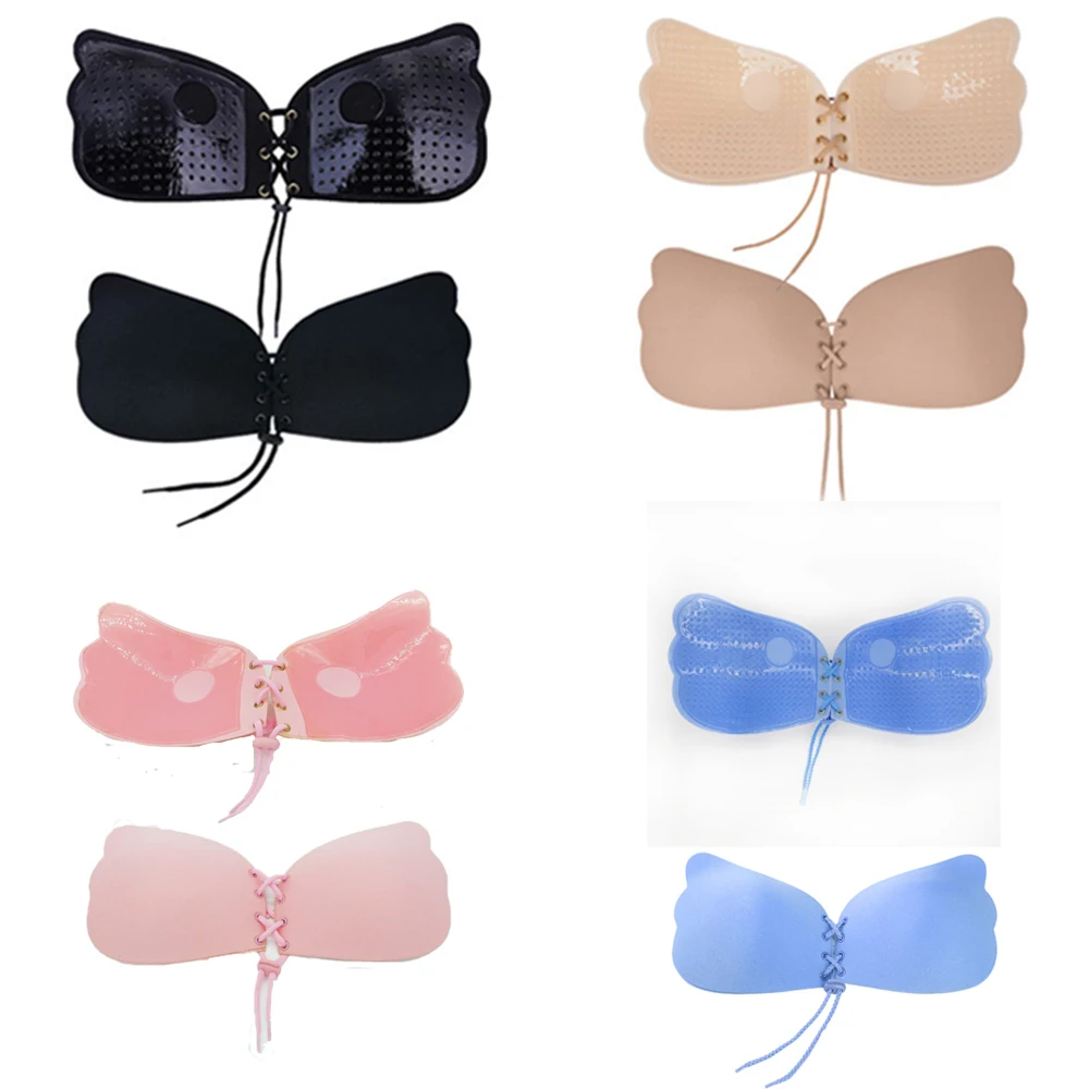 

OEM self adhesive strapless Mulityple Colors Bra, Nude/black/blue/pink
