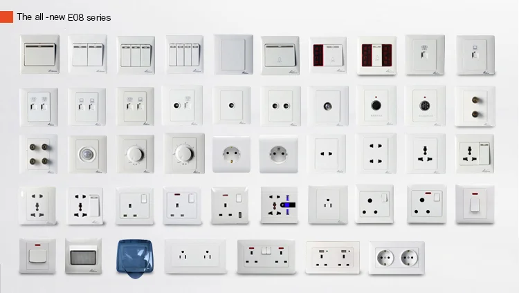 2017 new design double wall outlet double wall switch socket