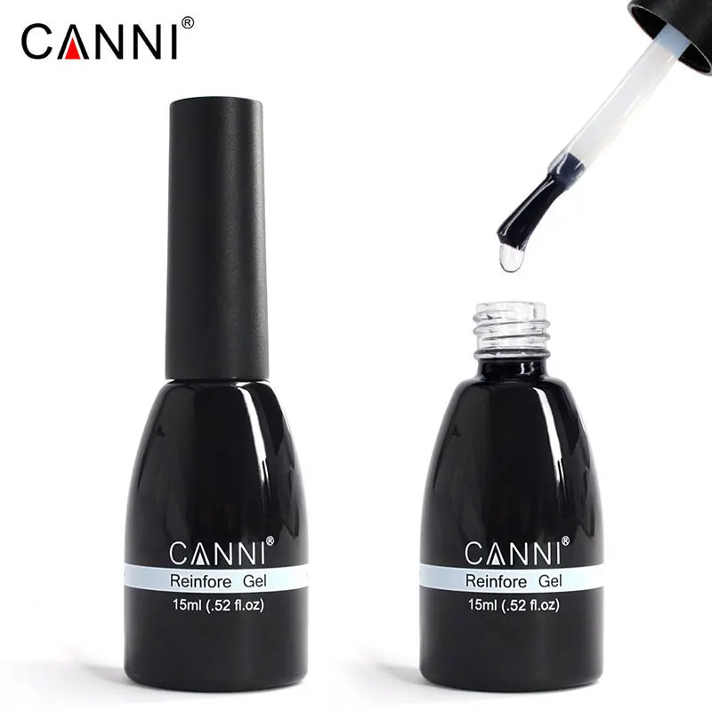 

62507d CANNI Free Samples 15ml No Wipe Top Coat Nail Gel Polish No Sticky Layer No Wipe Top Coat Reinforce Gel, Clear color