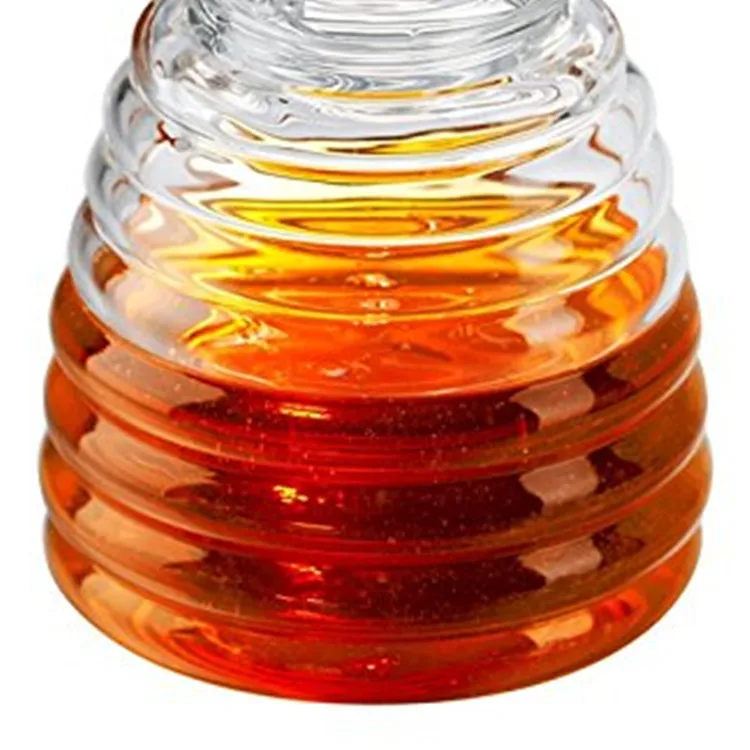 T Boxed Clear Beehive Crystal Glass Honey Jar Honey Bee Pot With Dipper Buy Honey Glass Jar