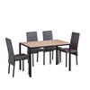 Nordic simple rectangular solid wooden tables and chairs