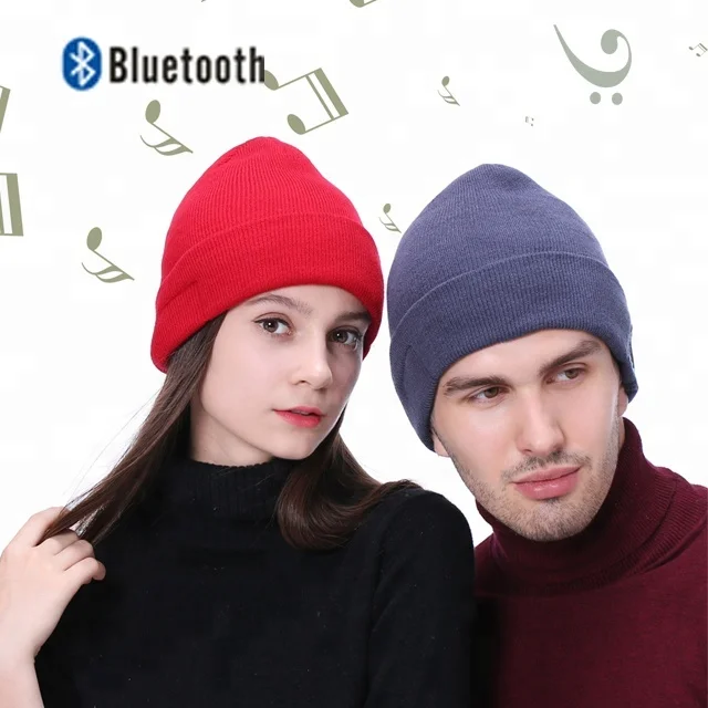 Newest Design Noise Cancelling Earbuds Wireless Blue tooth Beanie Hat Earphone for Mobile Phone Use