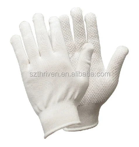 50 PAIRS BLUE POLKA DOT NEW NYLON PICK /& PACKER WAREHOUSE GRIP WORK GLOVES