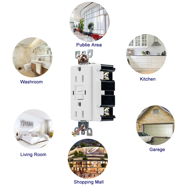 Shanghai Linsky Ul Listed 20 Amp 125v Self Test Gfci Outlet With Switch