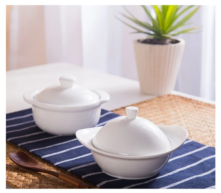 Wholesale Dinnerware White Ceramic Soup Tureen With Lid