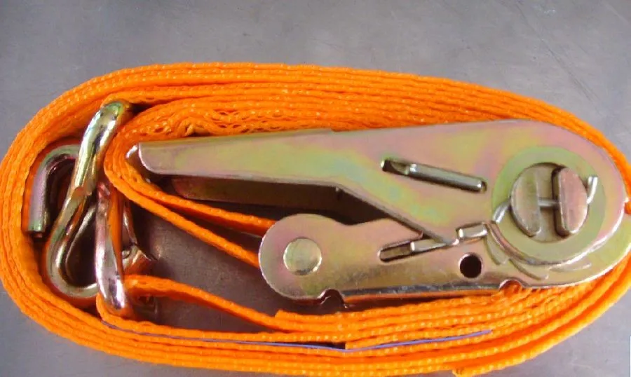 
Double J-hooks 3t 2 inch cargo lashing ratchet tie down 