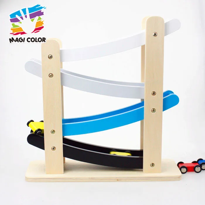 Wholesale Colorful Switchback Ramp Car Game Wooden Ramp Race Toy For
