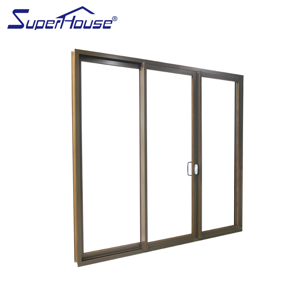 USA standard glass sliding door system heavy duty aluminium sliding door