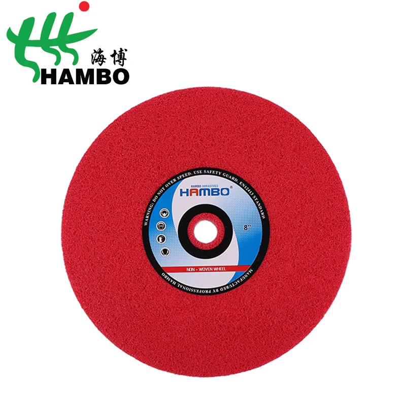 用于不锈钢的红色无纺布砂轮