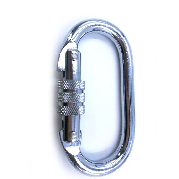 Classic Oval Aviation Aluminum Carabiner Zinc Plated Snap Hook for Climbing Use