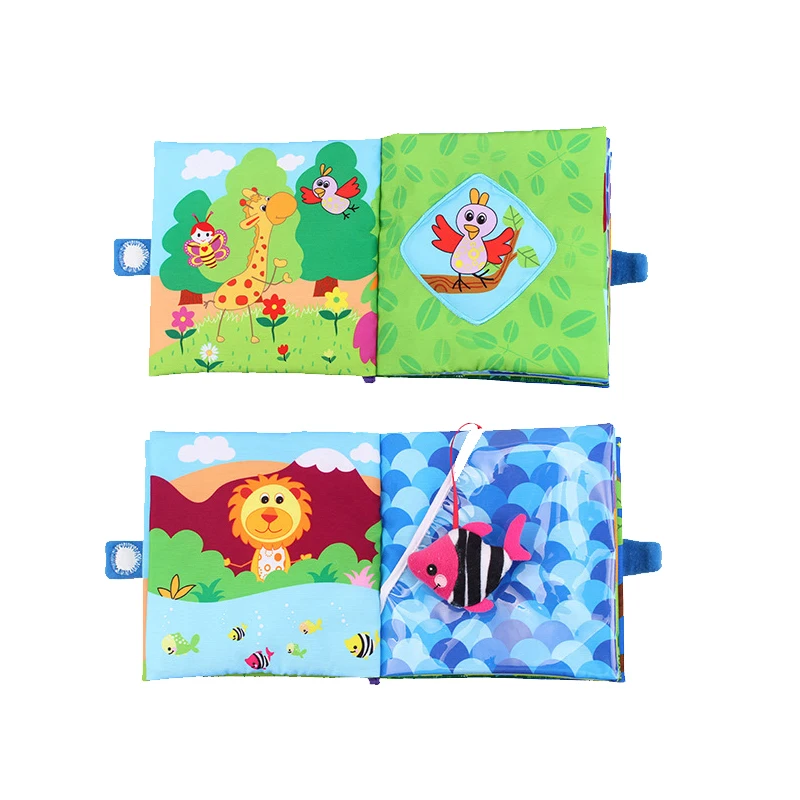 Non-toxic Soft Baby Early Education Development Squeak Animal Cloth ...