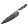 New V-shape Pattern 8 inch Japanese VG10 Damascus steel Kitchen chef Knife D shape handle